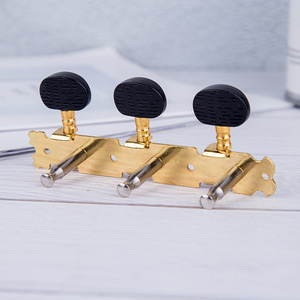 مقبض من الخشب العتيق, مقبض من الخشب الأسود ذو الرأس العتيق ، ثلاثة صفوف ، مفتوح للجيتار ، ملحقات ، سلسلة ، مقبض الجيتار ، رئيس جميع المعادن - Product Image 5