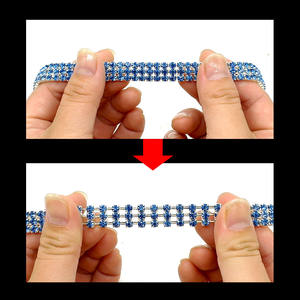 Colliers pour chiots en strass, colliers pour chatons en cristal, pendentif en forme d'os, accessoire pour chiennes et chats Yorkshire, rose - Product Image 3