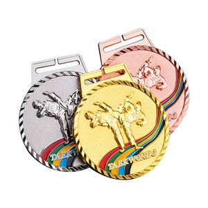 JinRuiXiang personalizzato <span class=keywords><strong>mundial</strong></span> taekwondo jujitsu di alta qualità medaglie da corsa medagliere silhuette - Product Image 2