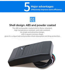 Lecteur de cartes sans contact NFC 13,56 MHz ISO14443A, lecteur de cartes RFID Wiegand 26 pour contrôle d'accès - Product Image 6