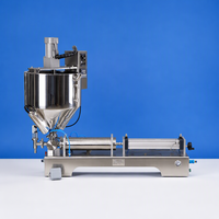 Machine de remplissage quantitative entièrement automatique avec agitation et chauffage, mélangeur chauffant pour liquides et pâtes épaisses, double chauffage.