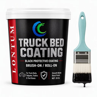 Peinture pour revêtement de benne de camion 35 oz, revêtement protecteur noir pour bennes de pick-up, portes arrière, remorques, boîtes à outils et surfaces métalliques