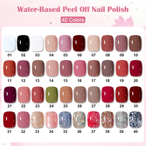 <span class=keywords><strong>Esmalte</strong></span> <span class=keywords><strong>de</strong></span> <span class=keywords><strong>Uñas</strong></span> <span class=keywords><strong>de</strong></span> 40 Colores <span class=keywords><strong>de</strong></span> Larga Duración y Secado Rápido, Sin Necesidad <span class=keywords><strong>de</strong></span> Lámpara, 10 ml, a Base <span class=keywords><strong>de</strong></span> Agua, Desprendible - Product Image 6