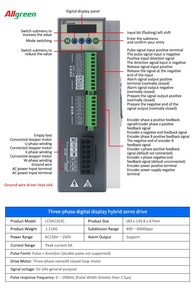 Kit de Motor y Controlador de Paso a Paso de Bucle Cerrado 3PH Nema34 6/6.8/10/12Nm 6A 150V-250V para Máquinas CNC de Madera, Pulso+Dirección 1000PPR - Product Image 4