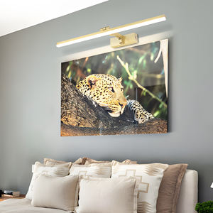 LED Aluminum <b>Mirror</b> Wall Light Touch Control Adjustable Angle Rotatable Warm White Dimmable Indoor Bathroom Vanity Lamp Modern - Product Image 3