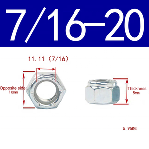 Fabrication OEM d'écrous hexagonaux autobloquants en acier inoxydable galvanisé de type américain M2 M2.5 M3 M4 M5 M6 M8 - Product Image 5