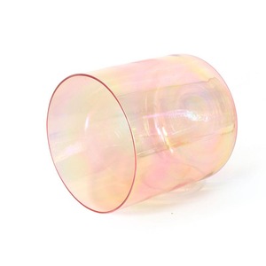 Bol chantant en cristal transparent dégradé orange, instrument de guérison sonore en quartz pour la méditation et le yoga - Product Image 2