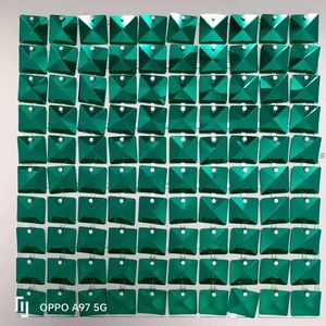 QSLH-T245 Quadratische Gold-Silber Schimmernde Wand-Paillettenpaneele als Hintergrund-Dekoration für Hochzeiten und Geburtstagsfeiern - Product Image 6