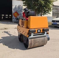 Rouleau Compacteur Vibrant Double Tambour Storike Mini de 550 kg, Petit Rouleau Compresseur de Route à Conduire avec Marquage CE