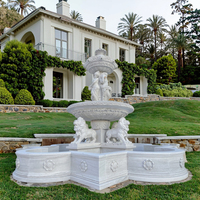 Fontaine d'eau en marbre de style européen TREVI, fabriquée à la main, pour la décoration de jardin extérieur