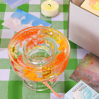 Kristall-Gelee-Wachskerzenhalter Duftkerzen im Ozeanstil Glas-Kerzenständer Wohndekor Geschenk Festtagsgeschenk Großhandel