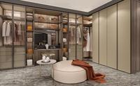 BAINENG Armoire de dressing en acier inoxydable de luxe au design moderne personnalisé, conceptions d'armoires en acier inoxydable portables
