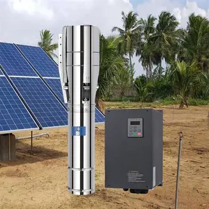 China 4/6 Inch 380V 4000W 75M 36m3/h Borehole Solar Water Pump Irrigation System Bombas De Agua Sumergibles Solares