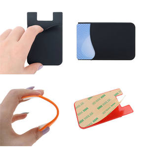 Cadeau promotionnel, étui de téléphone adhésif personnalisé, portefeuille intelligent, porte-cartes en silicone, couleur personnalisée, peinture UV - Product Image 4