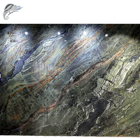 Dalle de pierre frittée Green Bookmatched 1600x3200mm pour revêtement mural et plan de travail