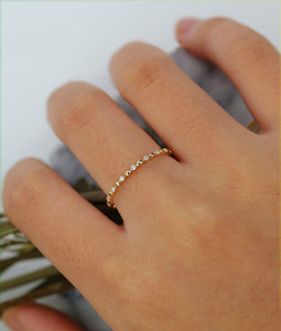 Anello Sottile Minimalista Impilabile Stile Coreano Gioielli Moda Donna per Uso Quotidiano Regalo Chic - Product Image 6