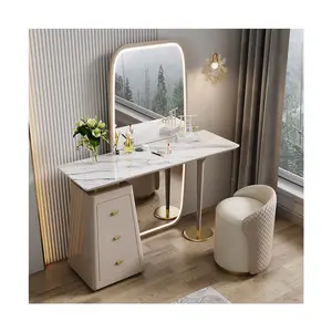 Minimalist White Floating Dressing Table / Vanity Shelf 