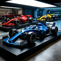 Escultura de Fibra de Vidrio de Coche de Carreras de Fórmula Uno de Simulación, Adorno para Pabellón de Motor y Espacio Moderno, Estatua de Resina a Escala 1:1 F1
