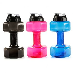 Bouteille d'eau en plastique personnalisée en forme d'haltère, nouveau design, qualité supérieure, pour la gym, vente en gros - Product Image 2