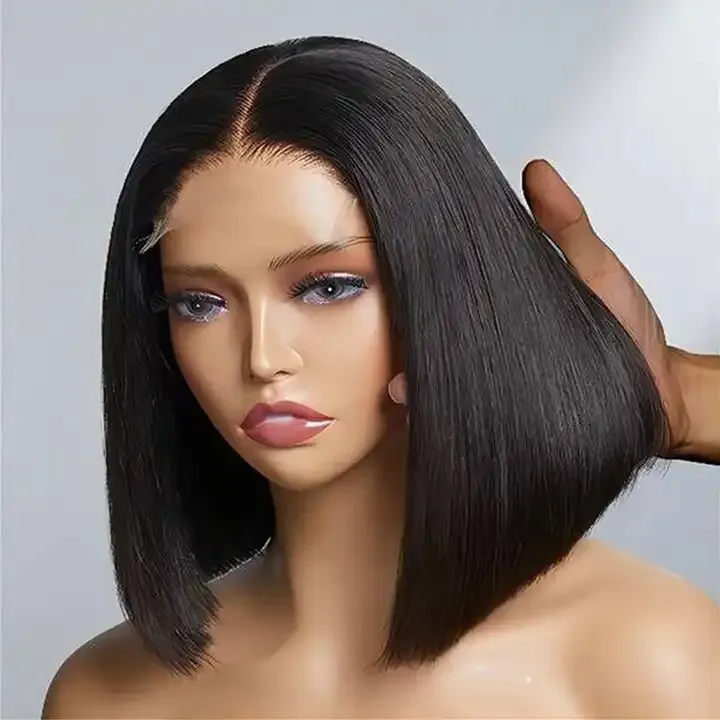 Front Short Bob Human Hair Wigs Virgin Hair Double Drawn Human Hair Vietnamese Bob Wigs,cheap Price Lace 12A 1 Piece Transparent