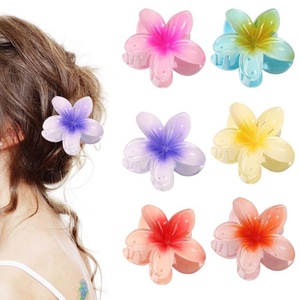 Nouvelles pinces à <span class=keywords><strong>cheveux</strong></span> tendance en plastique en forme de fleur, antidérapantes, personnalisées, pour femmes, outils de coiffure - Product Image 3