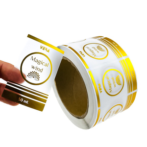Etiquetas de papel de impresión de lámina de oro mate, etiquetas adhesivas de hoja dorada de 10ml - Product Image 5
