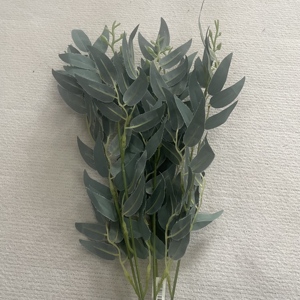 Fancy Flower 5 <strong>Forks</strong> Artificial Willow Leaf Bunch Silk Premium Greenery for Wedding Arch Home Vase Centerpiece - Product Image 5