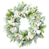 40-50cm Handgemaakte Zijden Elegante Multi-stijl Paas Bloemenkrans Creatieve Lente Daisy Garland Luxe Deurhangdecoratie voor Thuis