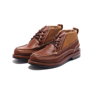 Botas de Trabajo de Cuero Genuino para Hombre, Estilo Retro, de Alta Calidad, para Invierno, con Suelas de Cuero Natural Hechas a Mano - Product Image 2