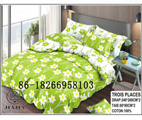 Jimmy bonne qualite draps et Taies 3 places 100% coton drap et taie 4 pièces