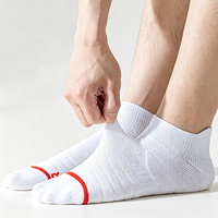 Chaussettes de course personnalisées, athlétiques, avec coussinets, tricotées, respirantes, anti-odeurs, séchage rapide, absorbant la transpiration, imprimées numériquement, en nylon/coton