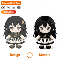 Peluche personnalisée, jouet en peluche, personnage de dessin animé, rembourrage en coton PP, certifié CE, vêtements pour filles, OEM, vente en gros, cadeau promotionnel, marque