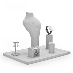 Expositor de collares de joyería personalizado, vitrina de joyería de lujo ultraligera de fibra, mostrador, accesorios de exhibición de joyería - Product Image 3