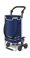 Chariot à provisions pliable portable à 6 roues de grande capacité de style supermarché pour vente par correspondance en acier PP pour achat par correspondance