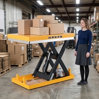Table élévatrice à ciseaux électrique stationnaire JIALITE CE, plateforme antidérapante, série HW, pour la protection contre les surcharges en usine