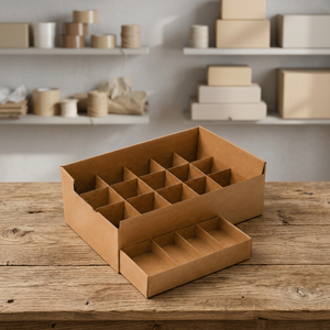 Inserts et séparateurs d'emballage en carton ondulé recyclables personnalisés |   Diviseurs pour boîtes de boissons |   Diviseurs de boîtes personnalisés quatre couleurs - Product Image 2