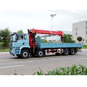 Camion grue Shacman Delong M3000S 8x4, grue à flèche droite Sany 14 tonnes, levage et transport d'engins - Product Image 6