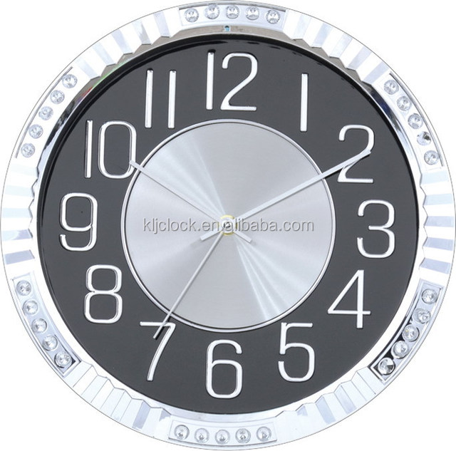 Fashionable Luxury Art Deco Design round Quartz Wall Clock Custom Office Decoration Plastic Beautiful Wall Clock