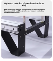 MJD-AA11 Vente en gros : Lit de Pilates Reformer semi-élevé en alliage d'aluminium blanc durable, avec cadre en aluminium de qualité aéronautique, pour le renforcement corporel