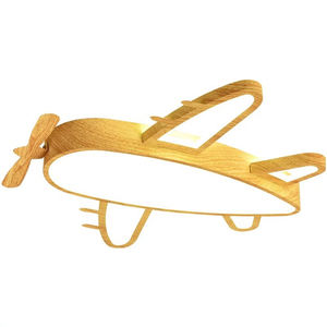 Plafonnier en forme d'avion en bois pour chambre d'enfant 44W 86W 48cm 66cm Luminaire domestique LED Protection des yeux Lumière de chambre à coucher - Product Image 6