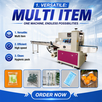 Machine d'emballage automatique polyvalente pour coussins en plastique, pour l'alimentation, les boissons et les vêtements