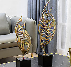 Opere d'<span class=keywords><strong>arte</strong></span> in metallo leggero arredamento di lusso decorazioni per la casa creative adatte per il soggiorno mobile TV armadietto del vino - Product Image 6