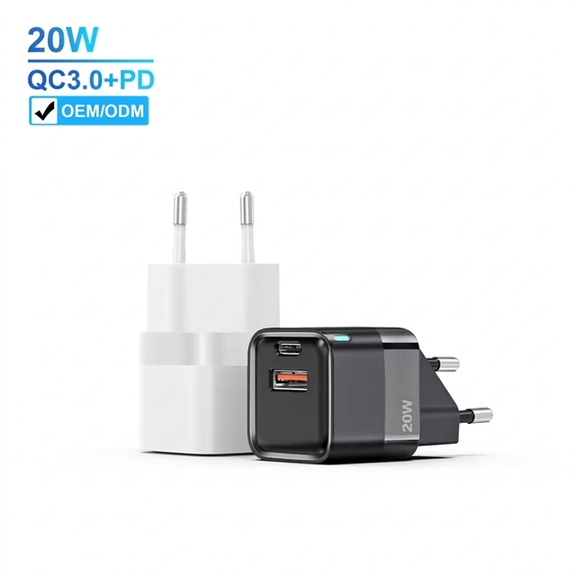 New Portable PD 20W Type USB-C Fast Charging Charger Wall Charger for Phone Mobile Phone Wall Adapter with EU US UK Plug