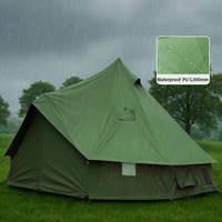 Tente yourte cloche OEM 3/4/5/6M imperméable 4 saisons en tissu Oxford 420D pour le glamping, le camping familial et la chasse en extérieur toute l'année