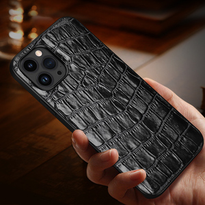 Custodia per cellulare in vera pelle con motivo coccodrillo per <span class=keywords><strong>Iphone</strong></span> 15 14 13 Pro Max cover posteriore - Product Image 1