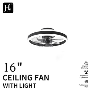 Ventilador de techo LED moderno de 20 pulgadas con control remoto negro, 6 velocidades, para dormitorio, habitación infantil, sala de estar, interruptor discreto - Product Image 2