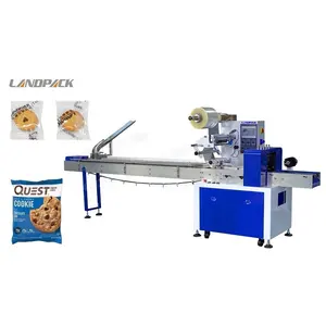 Horizontal Small Slice Bread Cookie Fruit Wafer Flow Packaging Packing Equipment Machine