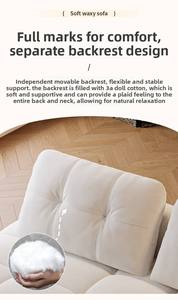 Modern Convertible <b>Sofa</b> <b>Bed</b> Fabric Upholstered Pull Out Sleeper Couch Tufted Cushion Back for Living Room Hotel - Product Image 4