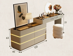 2026 New Italian Minimalist Light-Luxury <b>Dressing</b> <b>Table</b> High-End Bedroom Bed-End Chest and <b>Vanity</b> Desk - Product Image 6