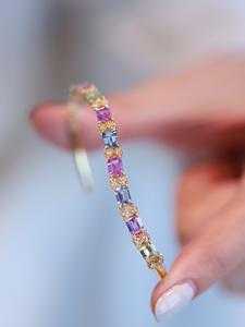 เครื่องประดับสั่งทำพิเศษ กำไลทองแท้ 9k 10k 14k 18k ทองคำขาว ทองคำชมพู ทองคำเหลือง ผลิตจากเพชร/อัญมณีในห้องปฏิบัติการโดยโรงงานผลิต - Product Image 3